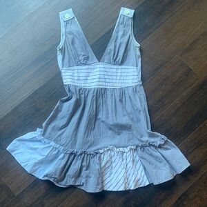 Free People striped short dress, Size 2, grey/blue/white